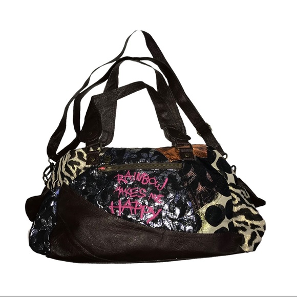 Desigual Bols Tokyo Patch Night Multi Color Satchel Bag - Picture 7 of 8